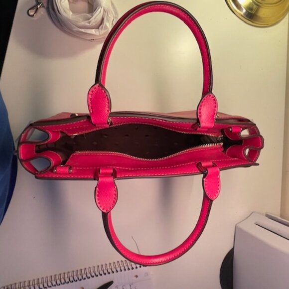 Kate Spade Medium Hot Pink  leathervSatchel Pocketbook Brand New - Picture 5 of 8